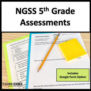 Preview of NGSS Fifth-Grade Assessment and Science Test Prep and Practice Science Quizzes