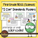 NGSS  First Grade Science Standards "I Can" Posters