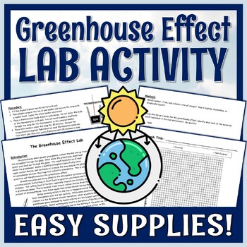 Preview of Greenhouse Effect Lab Climate Change Greenhouse Gases Activity