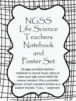 Preview of NGSS: High School Life Science Teachers Notebook and Poster Set