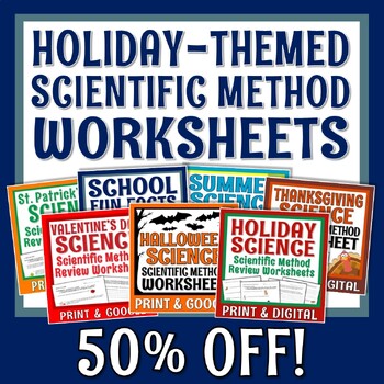 Preview of Hypotheses and Variables Scientific Method Worksheets for Holidays