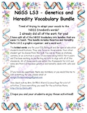 NGSS LS3 - Genetics and Heredity Vocabulary Bundle