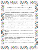 NGSS LS3 Genetics and Heredity Vocabulary Part 1