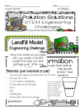 Preview of NGSS Landfill and Clean Water Model Challenge!