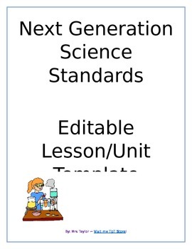 Preview of NGSS Lesson and Unit Template