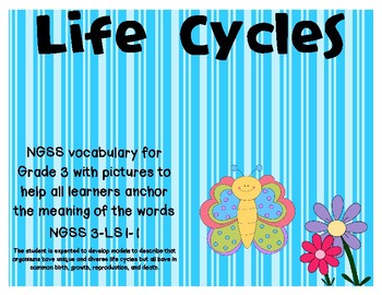 Preview of NGSS Life Cycle vocabulary cards