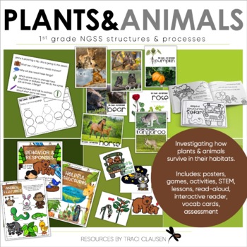 NGSS Life Science - Structures and Processes of Plants & Animals - 1st ...