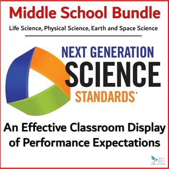 Preview of NGSS MIDDLE SCHOOL Bundle - Performance Expectation Classroom Organizer