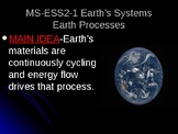 NGSS MS-ESS2-1 Earth’s Systems-Earth Processes