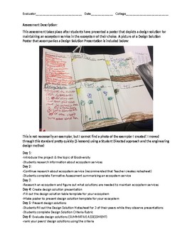 Preview of NGSS MS-LS2-5 Ecosystem Services Summative Assessment