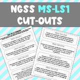 NGSS MS-LS1 Header Cut-Outs