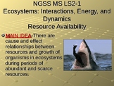 NGSS MS-LS2-1 Ecosystems: Interactions, Energy, and Dynami