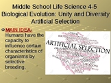 NGSS MS-LS4-5 Biological Evolution: Artificial Selection