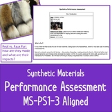 NGSS MS-PS1-3 Performance Assessment, Synthetics and their