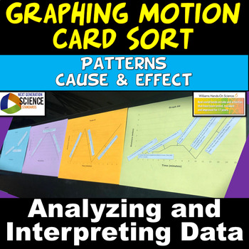 Preview of NGSS MS-PS2-4  MS-PS2-2 Graphing Motion Card Sort & Graphing Questions