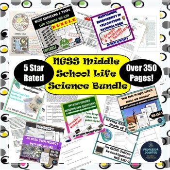 Preview of NGSS Life Science Middle School Bundle of Activities Labs Lessons