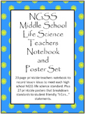 NGSS: Middle School Life Science Teachers Notebook and Poster Set