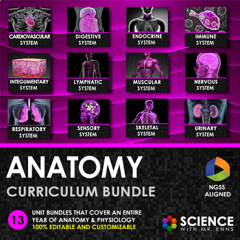 Preview of Anatomy and Physiology Curriculum Course Full Year Bundle