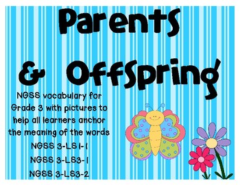 Preview of NGSS Parents and Offspring vocabulary cards
