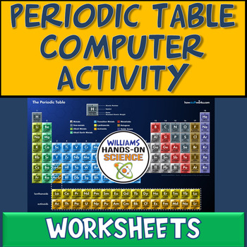 Preview of Periodic Table of Elements Computer Activity Worksheets MS-PS1-1 HS-PS1 Digital