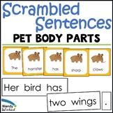 Scrambled Sentences of Pets Animal Adaptations & Body Part