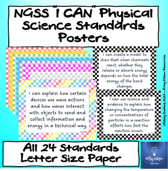 Preview of NGSS Physical Science "I Can" Posters- High School