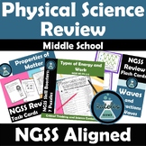 NGSS  Physical Science Review Puzzles, Games, Flashcards, 