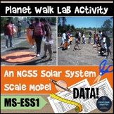 Scale Model of Solar System Lab Activity NGSS Middle School MS-ESS1-2 MS-ESS1-3