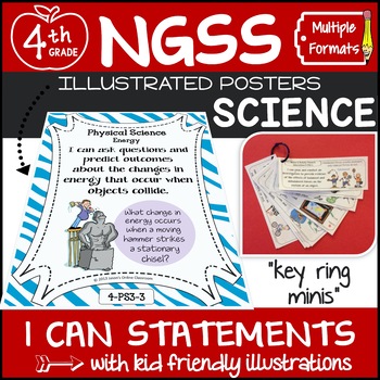 Preview of NGSS Posters 4th Grade Next Generation Science Standards {I Can Statements NGSS}