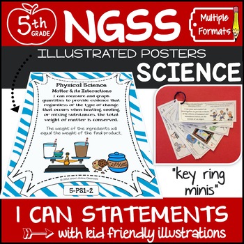 Preview of NGSS Posters 5th Grade Next Generation Science Standards {I Can Statements NGSS}
