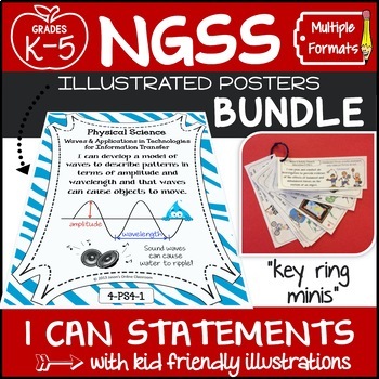 Preview of NGSS Posters K-5 Next Generation Science Standards {I Can Statements} Bundle