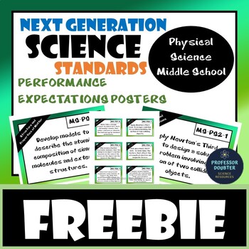 Preview of FREEBIE!! NGSS Posters Middle School PHYSICAL Science Performance Expectations