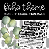 NGSS Posters for First Grade - Boho Theme