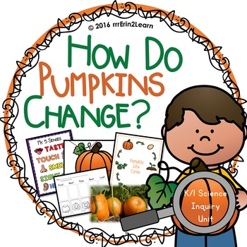 Preview of NGSS Pumpkin and Five senses Unit Kindergarten First Grade