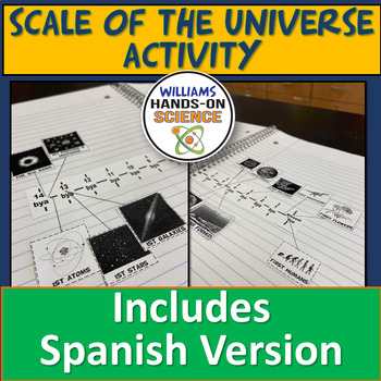 Preview of NGSS Scale History of the Universe HS-ESS1-1 MS-ESS1-3 Activity Includes Spanish