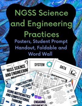 Preview of NGSS Science and Engineering Practices Posters, Foldable, Prompt Page, Word Wall