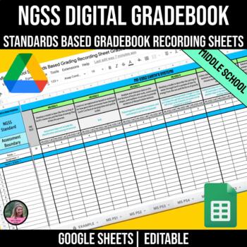 Preview of NGSS Standard Based Gradebook for Middle School - DIGITAL