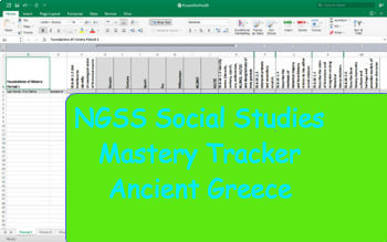 Preview of NGSS Standard Mastery Tracker- World History: Ancient Greece