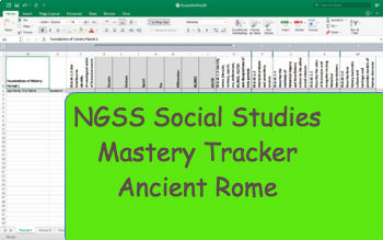 Preview of NGSS Standard Mastery Tracker- World History: Ancient Rome