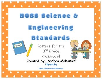 Preview of Next Generation Science and Engineering Standards Posters NGSS 3rd Grade 8.5x11