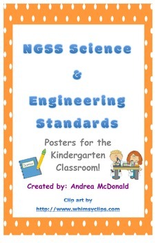 Preview of NGSS Science and Engineering Standards Posters Kindergarten - 11 x 17