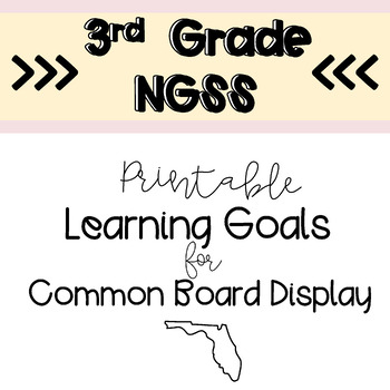 Preview of 3rd Grade NGSS Standards (Printable for Common Board)