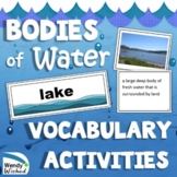 Bodies of Water on Earth's Surface Vocabulary for NGSS 2nd