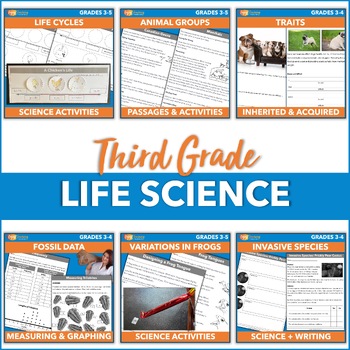 Preview of 3rd Grade Life Science Curriculum Units - Standards-Based Activities & Projects