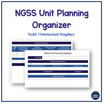 Preview of NGSS Unit Planning Organizer (Google Doc)