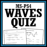 Waves Quiz Middle School NGSS MS-PS4-1 MS-PS4-2