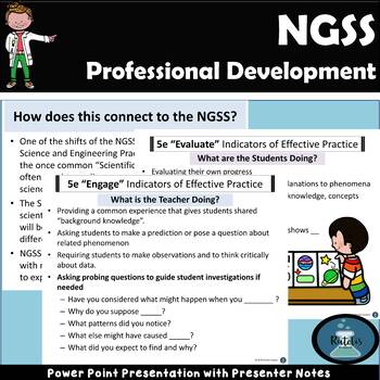 Preview of NGSS and 5E NGSS Professional Development PowerPoint Slides