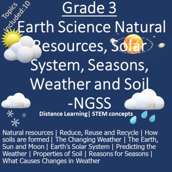 Preview of Grade 3 NGSS "Earth Science, Solar System and Seasons"