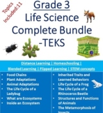 Grade 3 TEKS LIFE SCIENCE Bundle 10 HDtopics - Distance learning