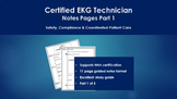 NHA Certified EKG Technician Guided Notes - 3 Part BUNDLE